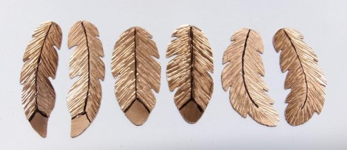 Metal feathers for jewelry on sale making